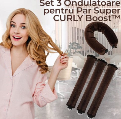 Set 3 Ondulatoare pentru Par Super Curly Boost